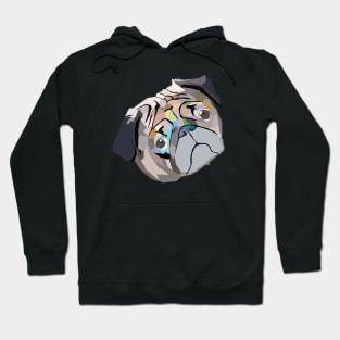 pug. pug lover. pug life. geometric. lowpoly. vector art. Hoodie